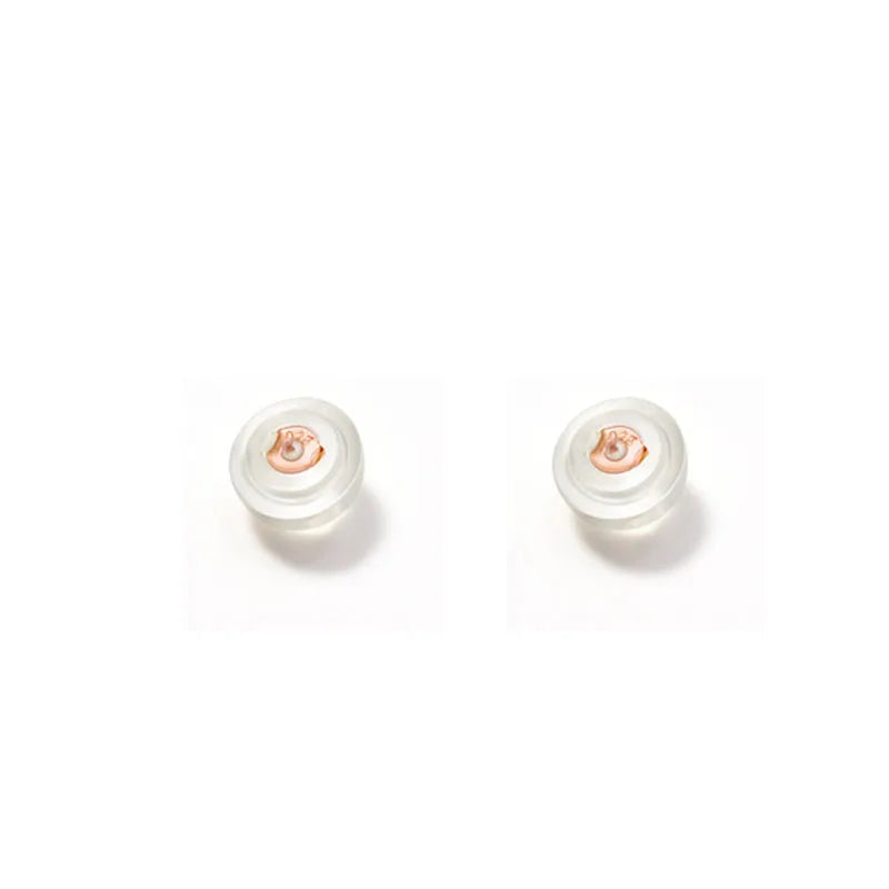 Trustdavis Real 925 Sterling Silver Silicone Ear Plug Earplugs Stud Earring DB1248