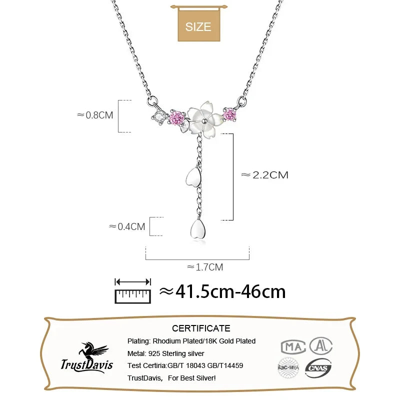 Flower Chian Heart Necklace DA1334