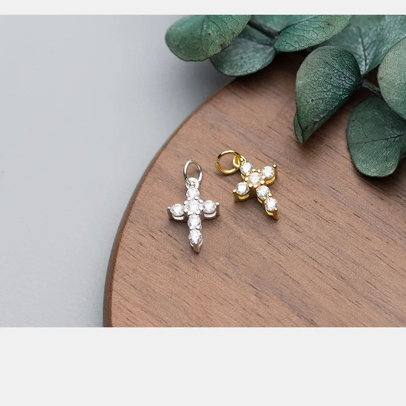Cross Charm Pendant Handmade DIY Accessories Fine Jewelry HY353