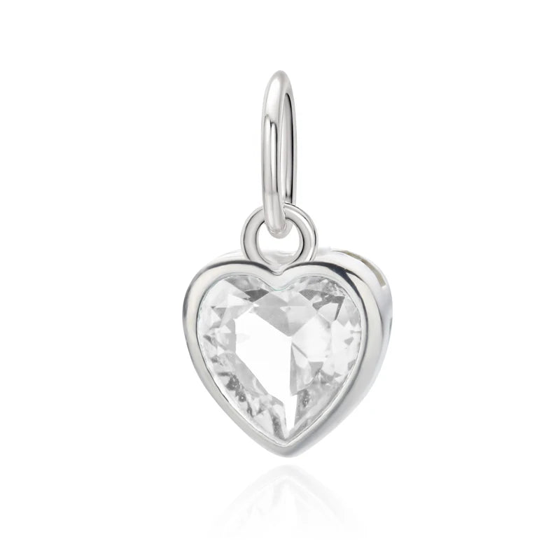 Heart Colour Pendant DIY Necklace Accessories Fine S925 Jewelry HY838