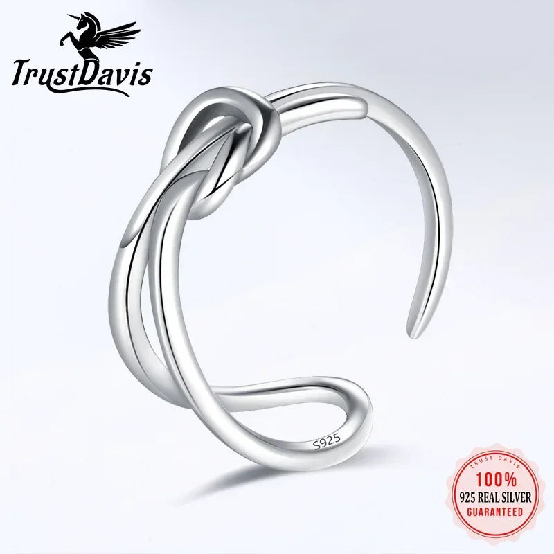 Double Layer Knot Opening Ring DB564