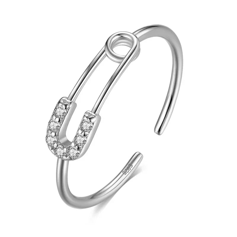 Sweet Paper Clip Shiny Opening Rings DA2438