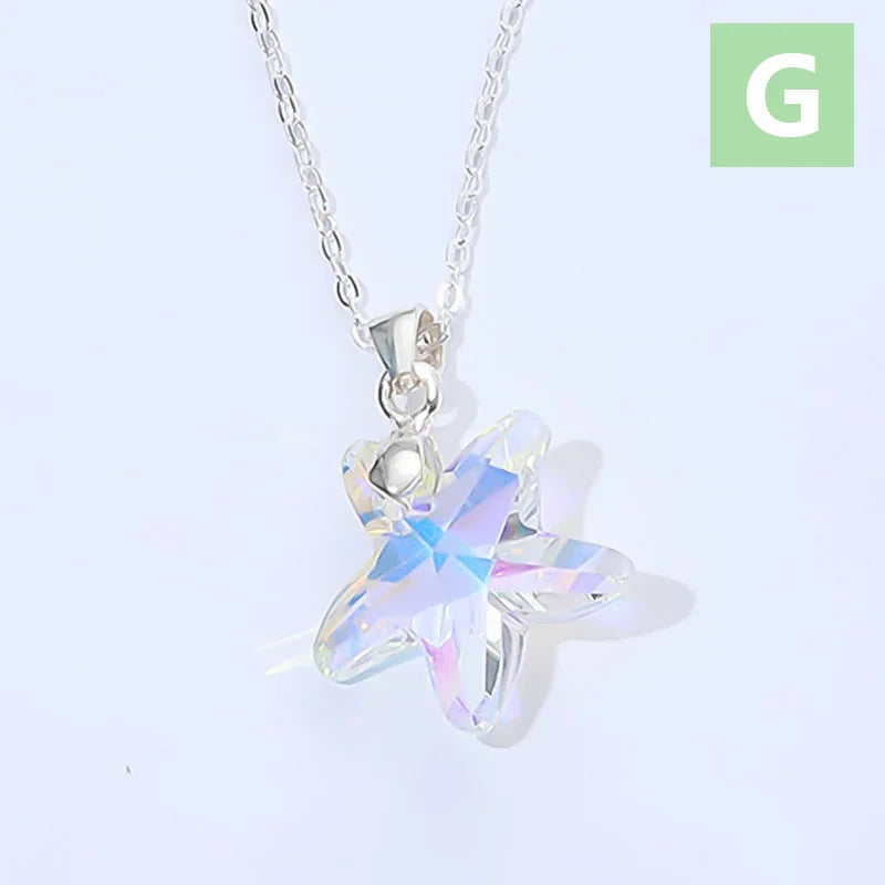 TrustDavis Women 925 Solid Sterling Silver Butterfly Necklace for Lady Girls Birthday Gift Fine S925 Jewelry DS4231