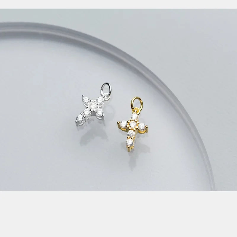 Cross Charm Pendant Handmade DIY Accessories Fine Jewelry HY353