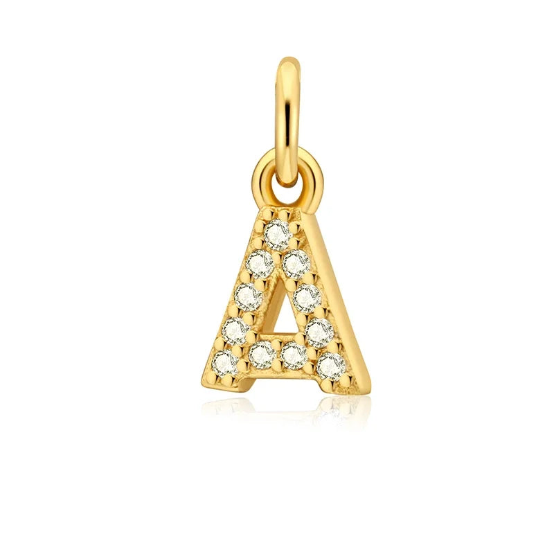 26 Letter Pendant Shiny Charm Pendant DIY Accessories Jewelry DZ423