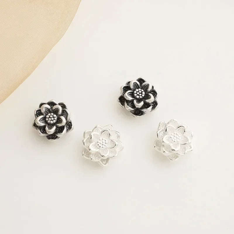 Trendy Lotus Flower Charm Pendant Handmade DIY Accessories DZ1682
