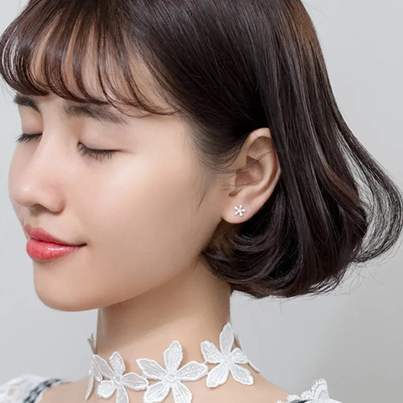 Sweet Flower Screw Stud Earrings DA1922