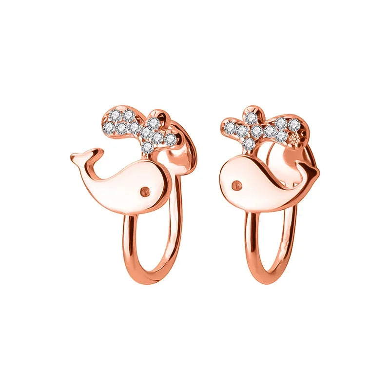 Shining CZ Ear Cuff Clip on Earrings DA372