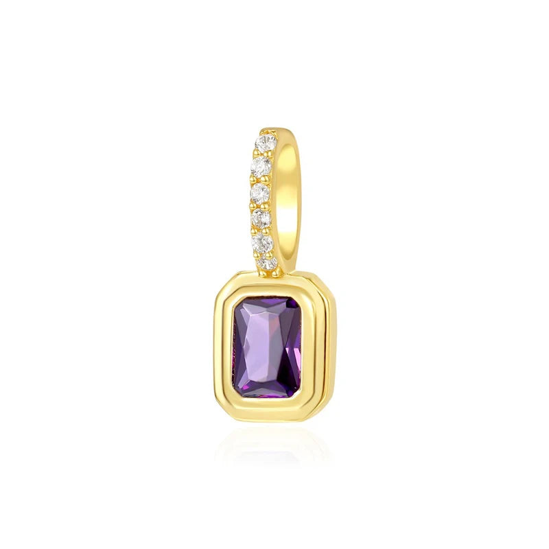 TSquare Colored Zircon Charm Pendant DZ1695