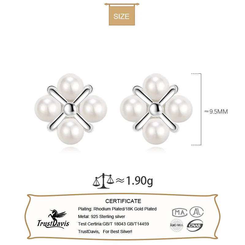 Pearl Screw Stud Earrings DS3506