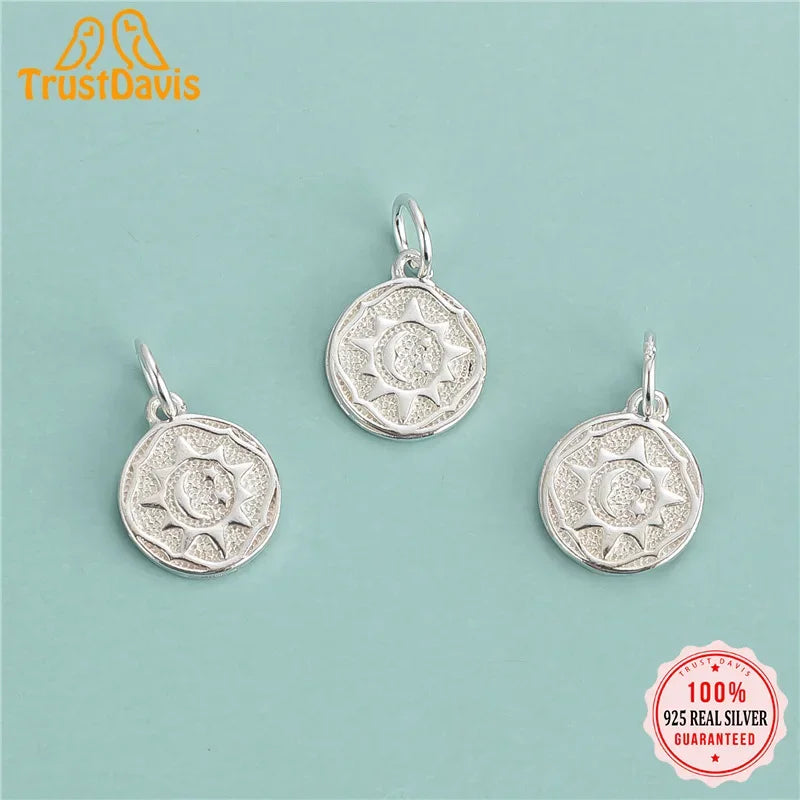 Sun Round Charm Pendant DIY Necklace Bracelet Accessories DZ653