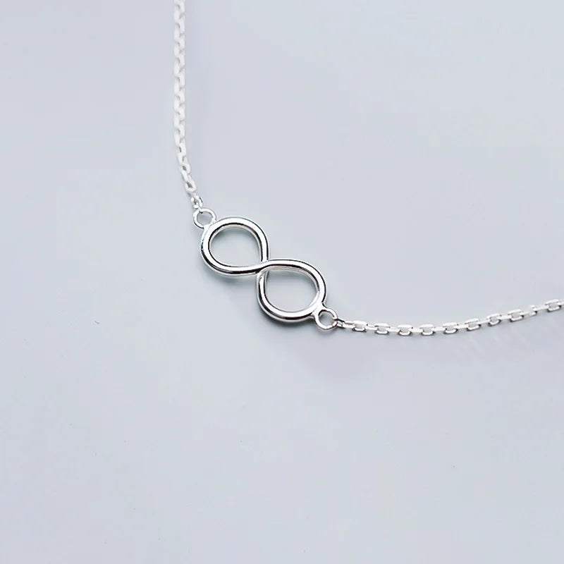 100% 925 Sterling Silver Sweet Infinite Bracelet DS1900