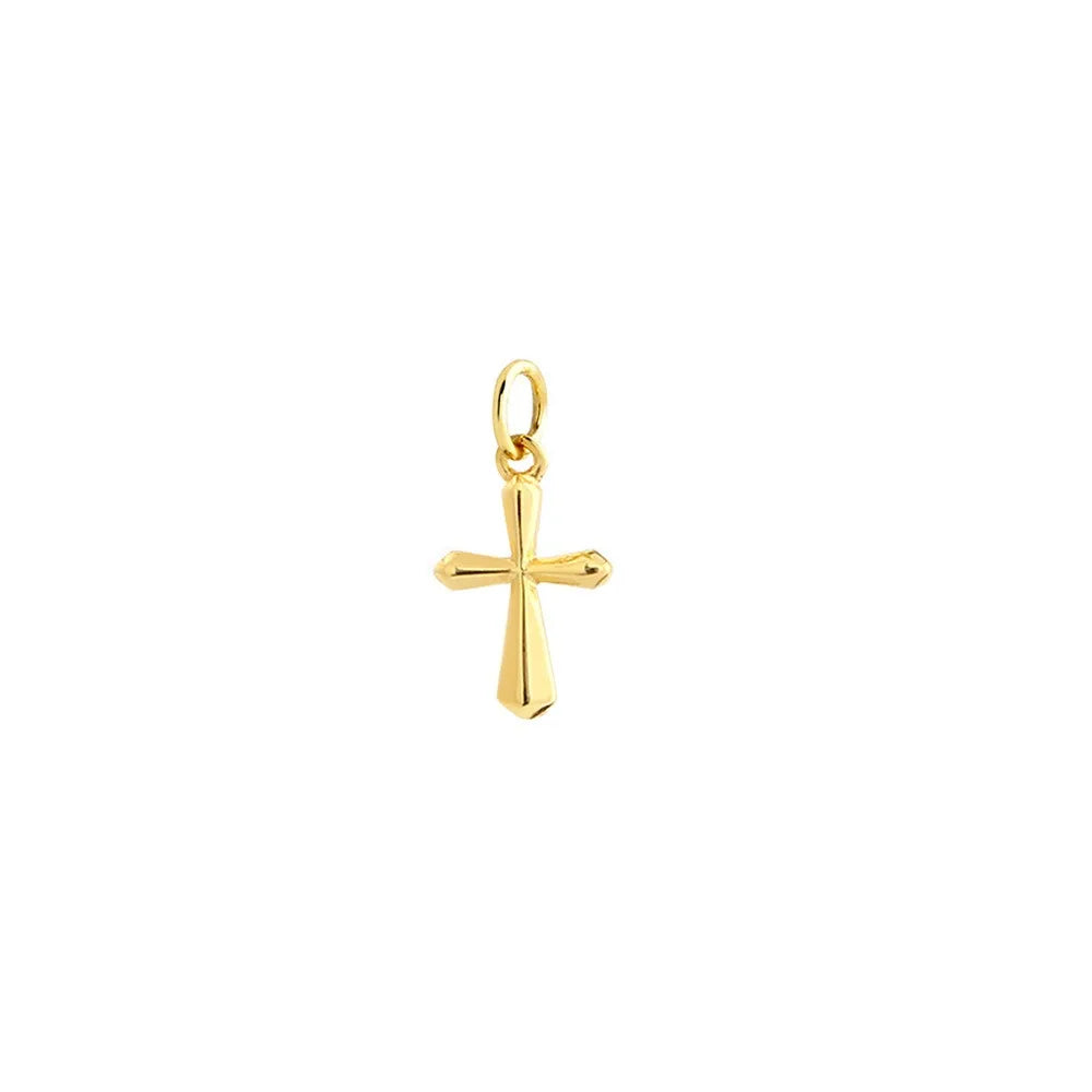 TrustDavis Real 925 Sterling Silver Fashion Shell Cross Charm Pendant Handmade DIY Accessories Fine Jewelry Wholesale DZ1812