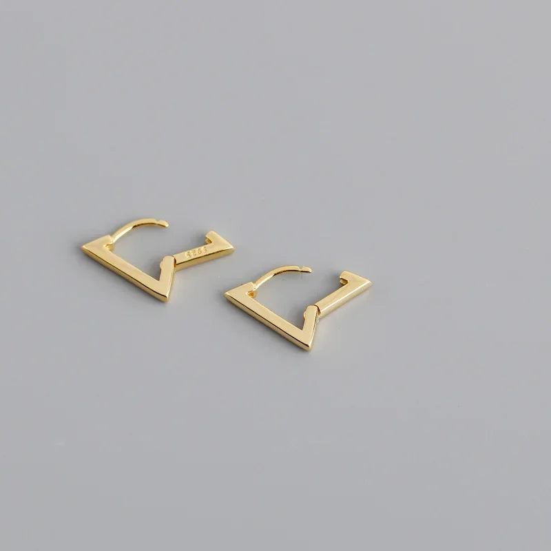 Minimalist Geometric Triangle Gothic Hoop Earrings DA737
