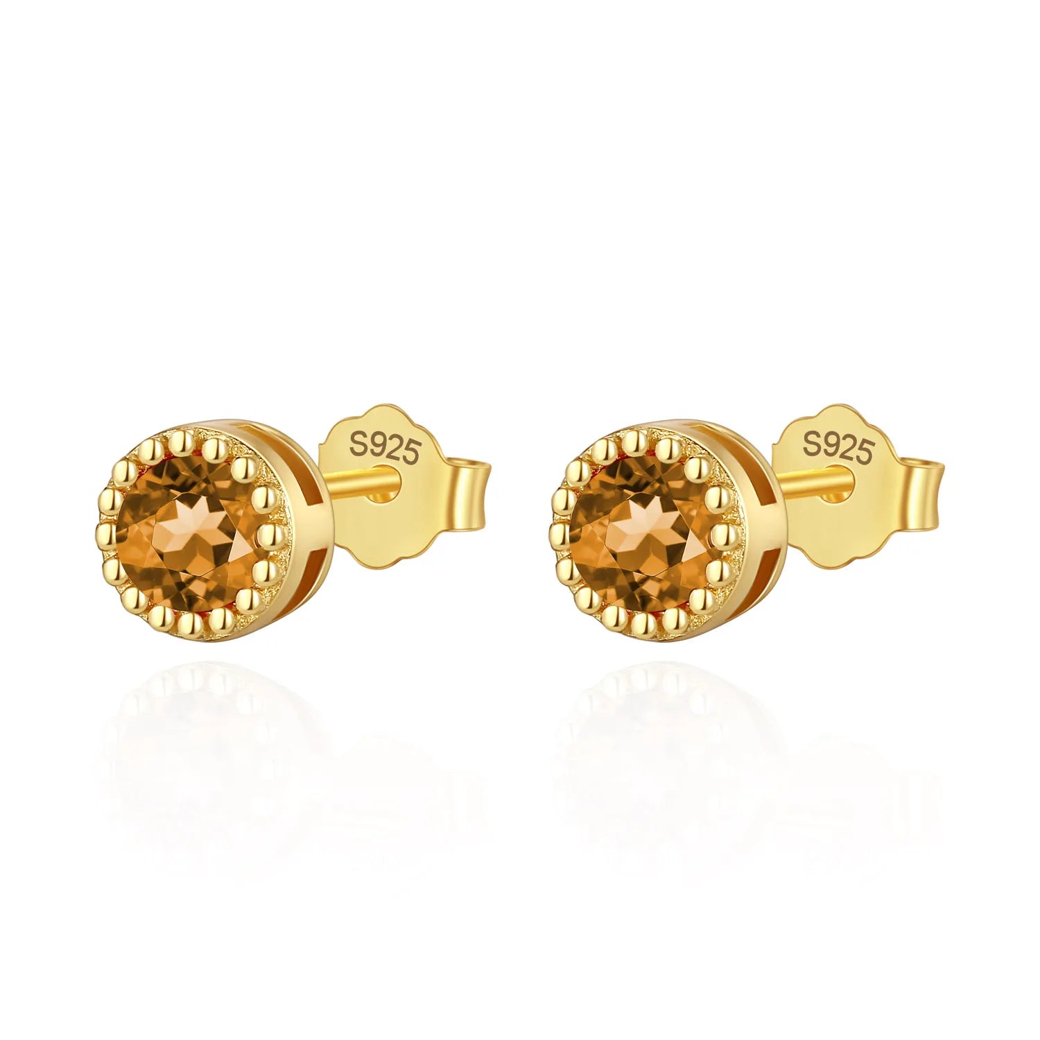 Colour CZ Triangle Round Charm Stud Earrings DA2701