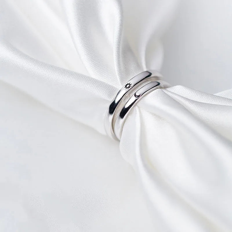 Couple Lovers Moon Sun Ring For Man&Women Wedding Rings DA382