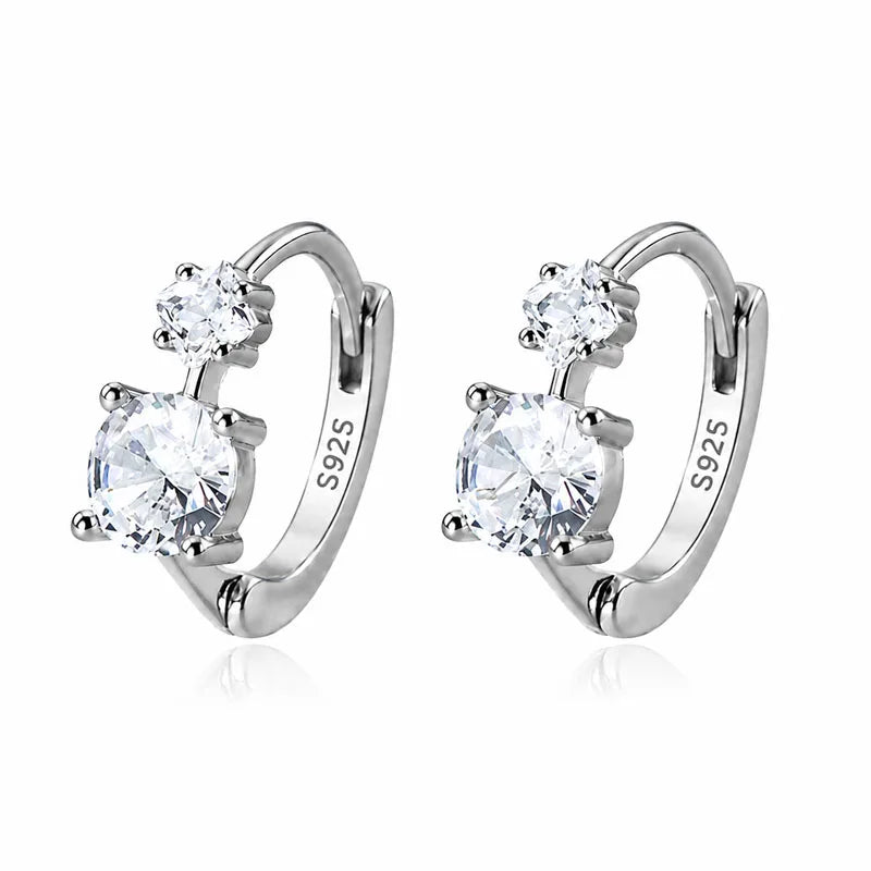 Round Double Zircon Earrings DS4924