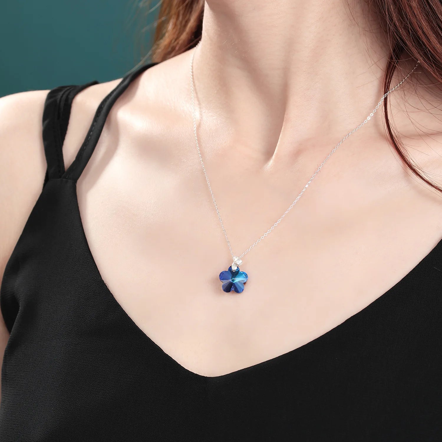 TrustDavis Women 925 Solid Sterling Silver Butterfly Necklace for Lady Girls Birthday Gift Fine S925 Jewelry DS4231