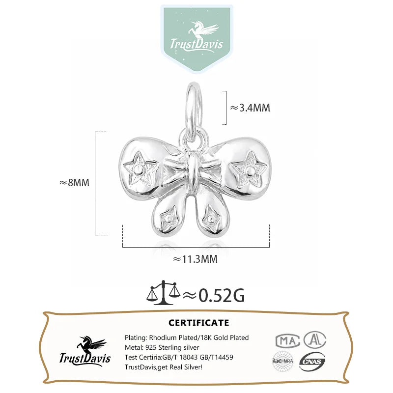 Fresh Sweet Star Bow Pendant DZ1942