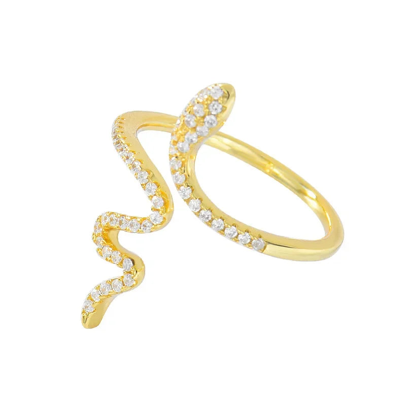 Snake Dazzling Zircon Opening Rings DA2434