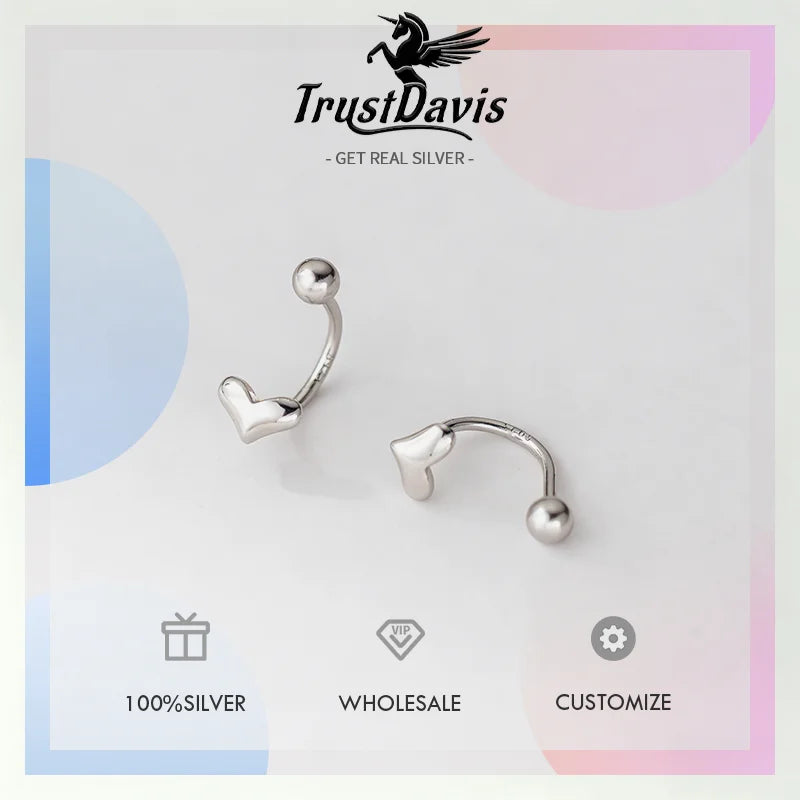 Heart-shaped Screw Earrings DS4807