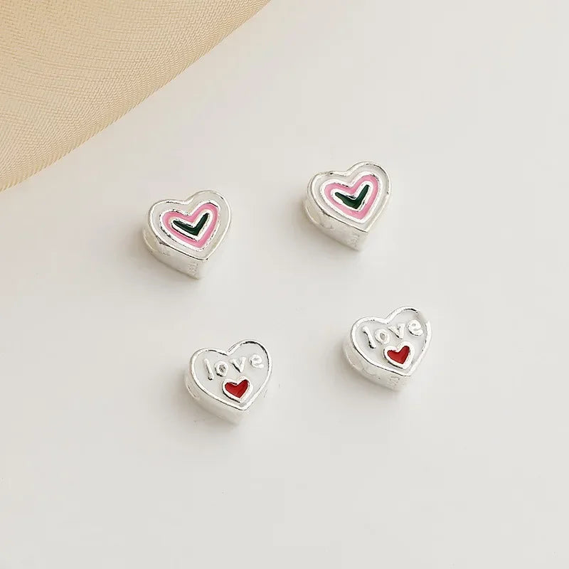 Heart Charm Pendant Handmade DIY Accessories Jewelry DZ1683