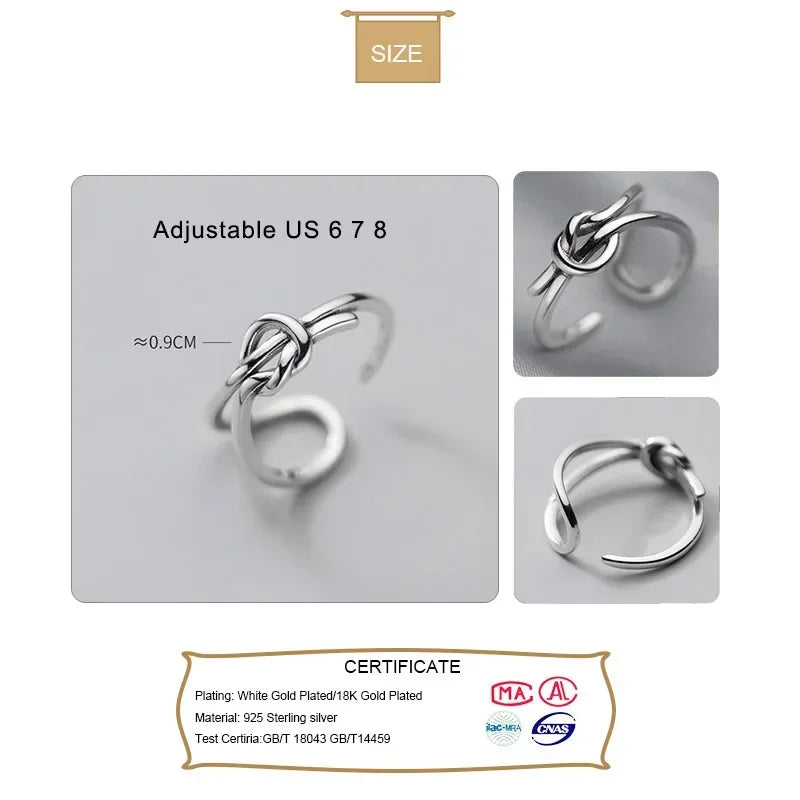 Double Layer Knot Opening Ring DB564