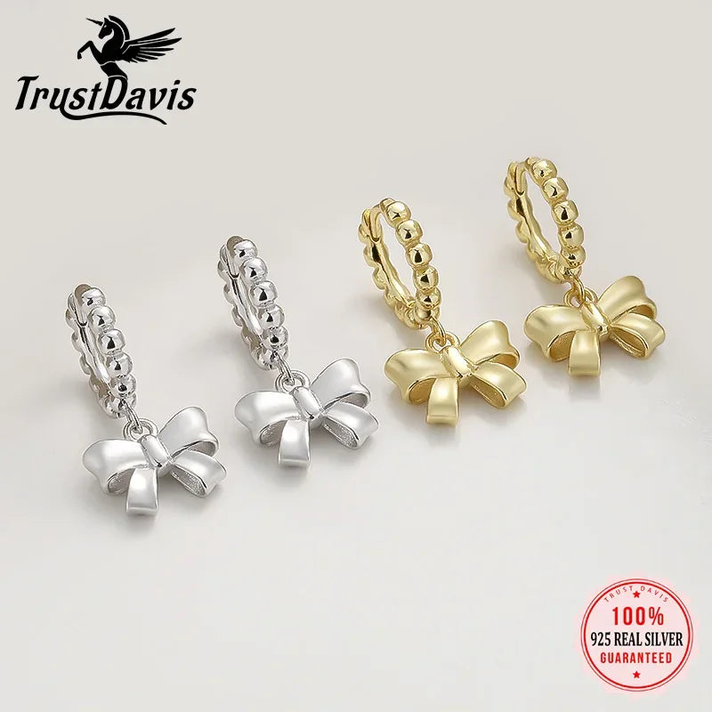 Bowknot Pendant Hoop Earrings DS3924