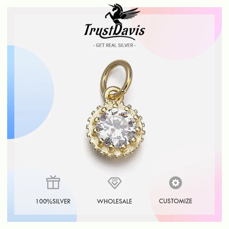 Fashion Round Zircon Charm Pendant DZ1771