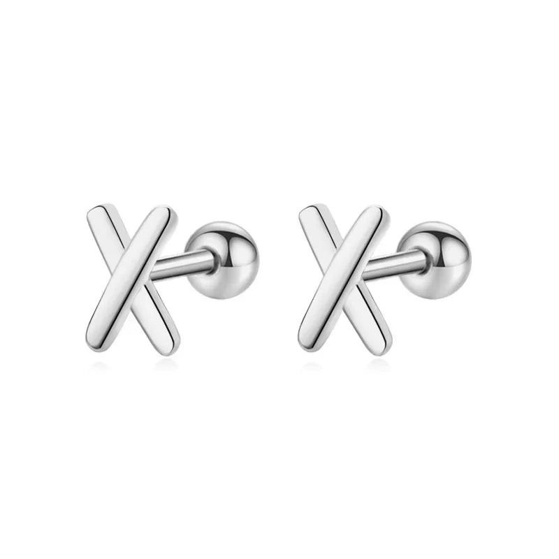 Geometric Cross Stud Earrings DS3906