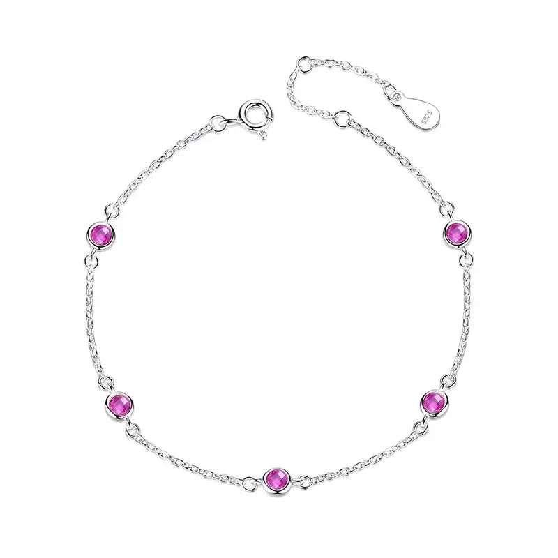Sweet Round Colour Zircon Bracelet DA2689