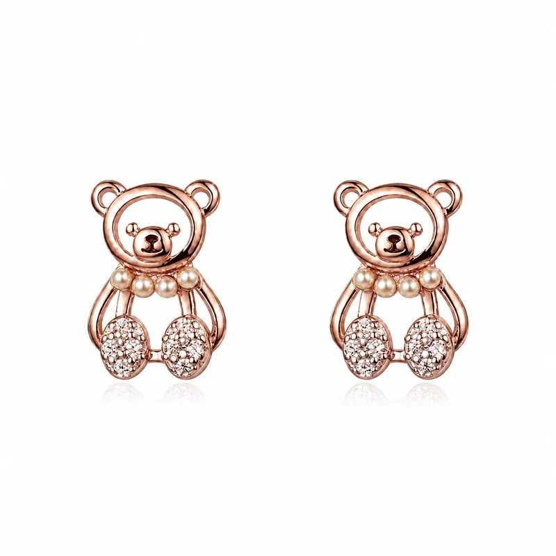 Bear Zircon Stud Earring DS4900