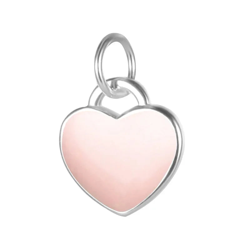 Colour Glaze Romantic Heart Charm Pendant DIY Accessories DZ11