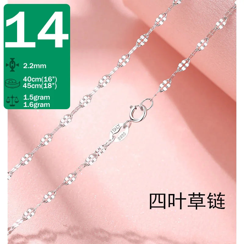 Water-wave Snake Beads Box Chain 40/45cm Necklace DC25