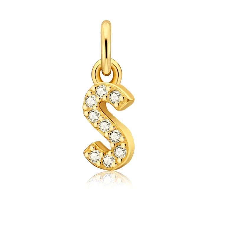 26 Letter Pendant Shiny Charm Pendant DIY Accessories Jewelry DZ423