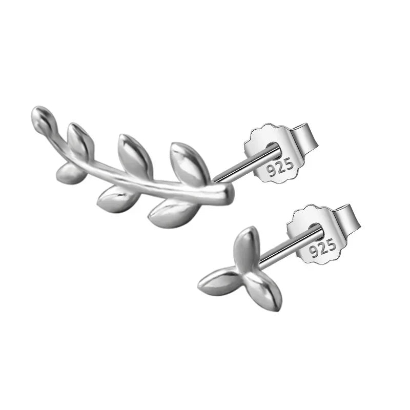 Fashion Cute Tiny Asymmetric Leaves Stud Earrings DS530