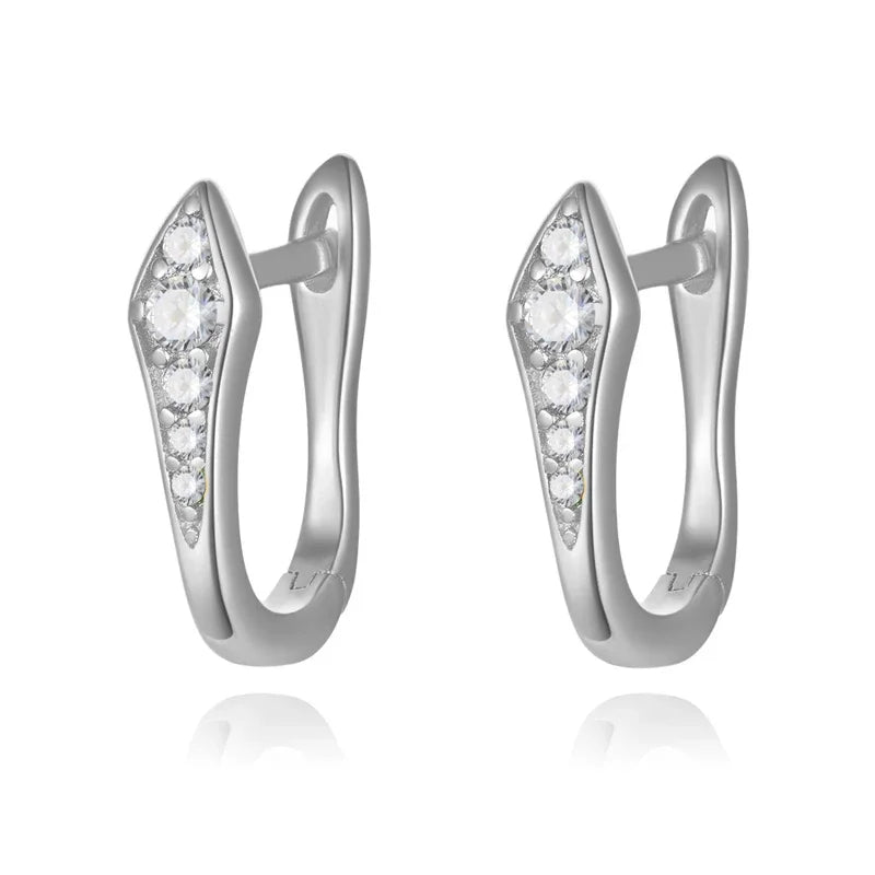 TrustDavis Girls 925 Sterling Silver Fine Colored Zircon Hoop Earrings for Women Lady Wedding Party Fine S925 Jewelry DS4324