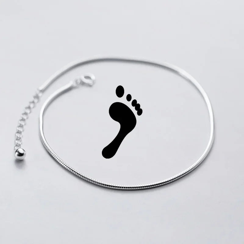TrustDavis authentic 925 Sterling Silver Fashion Snake Chain Bracelet Anklets For Women Valentine's Day Birthday Jewelry DA1217
