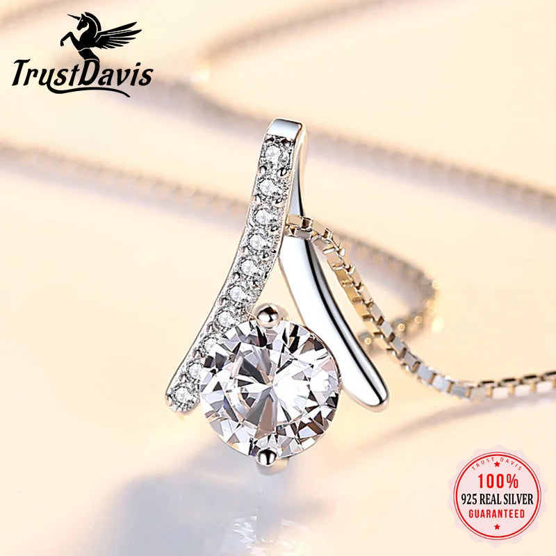 Fashion Simple Teardrop Shape Zirconia Pendant Handmade DZ1753