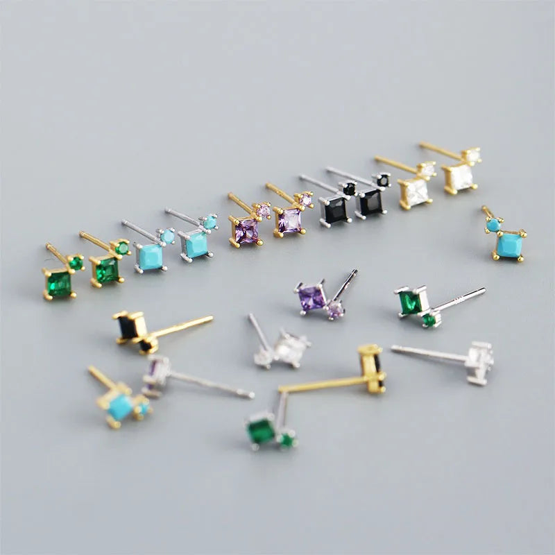 Stacked Colored Zircon Earrings DS4916