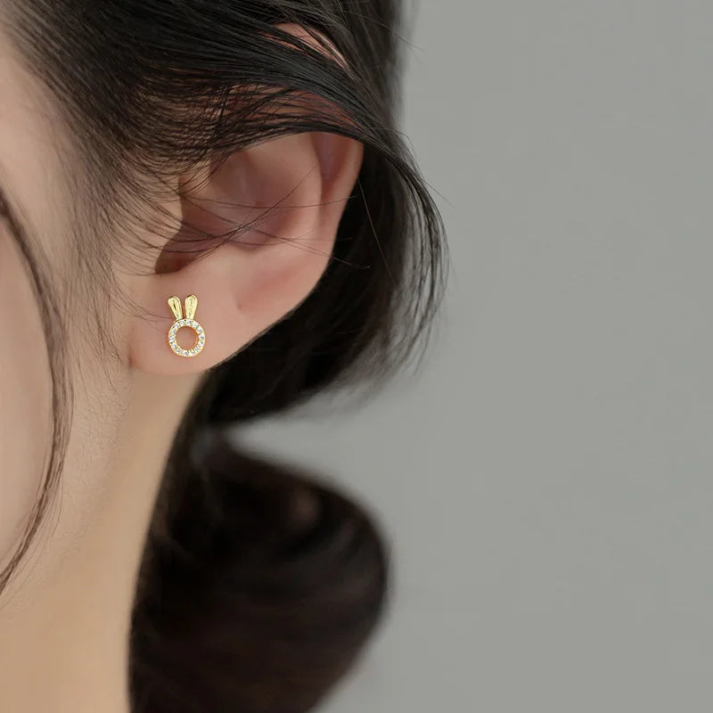 Rabbit Carrot Stud Earrings DS4014