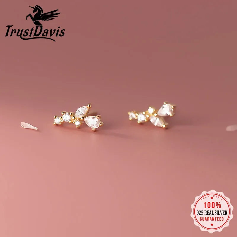 Leaves Sparkling Stud Earrings DG0135