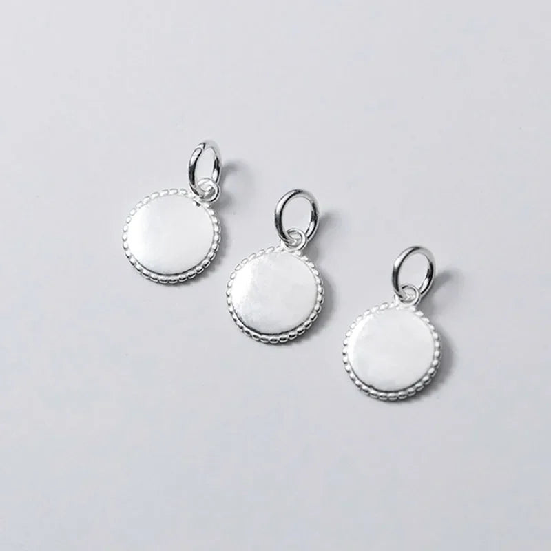 Round Coin Flower Charm Pendant DIY Accessories DZ271