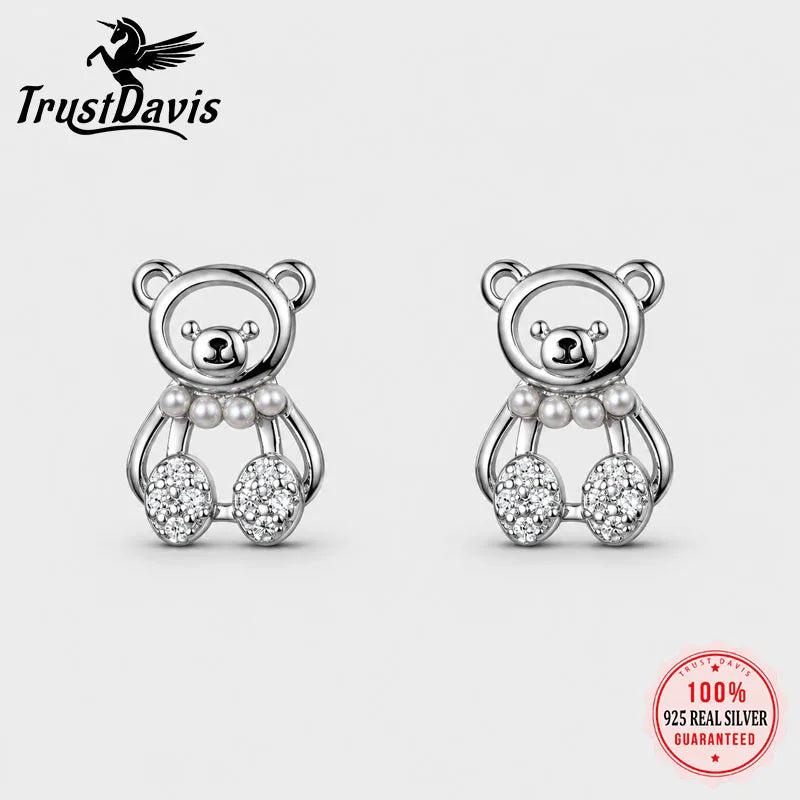 Bear Zircon Stud Earring DS4900