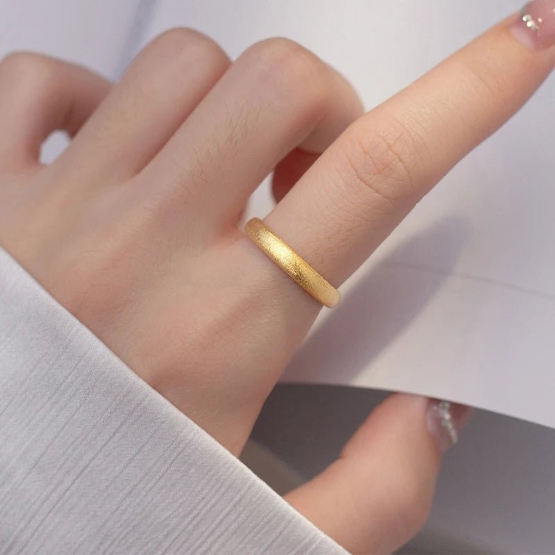 TrustDavis Real 925 Sterling Silver Ring Sweet Smooth Surface Opening Rings for Women Lady Birthday Present Fine Jewelry DG0143