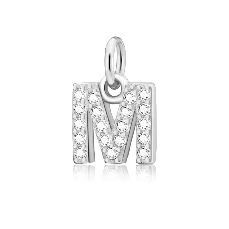 26 Letter Pendant Shiny Charm Pendant DIY Accessories Jewelry DZ423