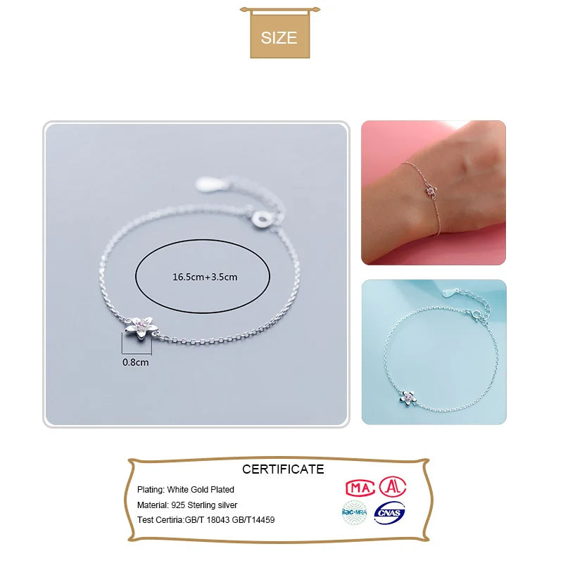 Dazzling Pink Flower Bracelet DT17