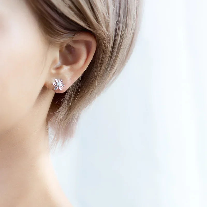 Trusta 100% 925 Sterling Silver Snow Cz Ear Cuff Clip on Earrings For Women Girl Without Piercing Earings Jewelry DS476