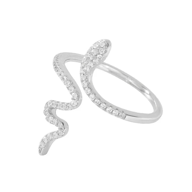 Snake Dazzling Zircon Opening Rings DA2434