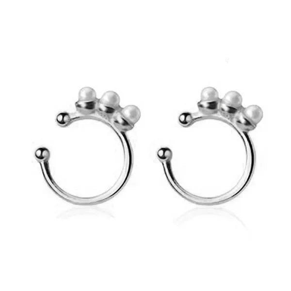 Shining CZ Ear Cuff Clip on Earrings DA372